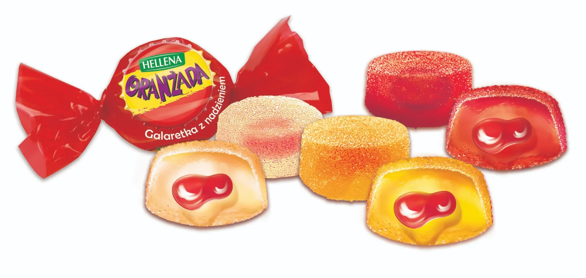 Kolorowa frajda z galaretkami Oranżada Hellena!